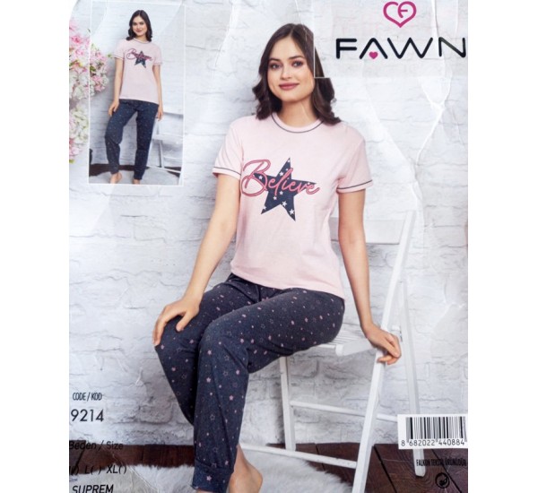 Піжама FAWN жіноча 3 шт (M-XL) трикотаж HR1810_250304