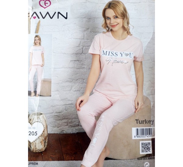 Пижама FAWN женская 3 шт (M-XL) трикотаж HR1810_250307