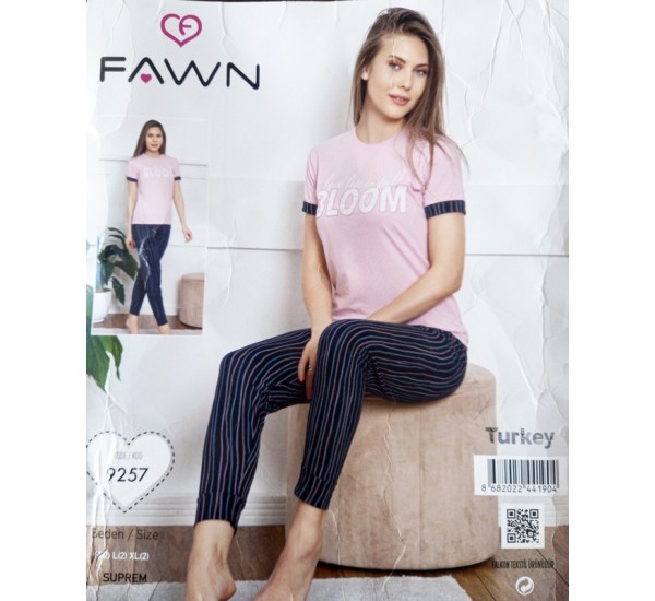 Піжама FAWN жіноча 3 шт (M-XL) трикотаж HR1810_250309