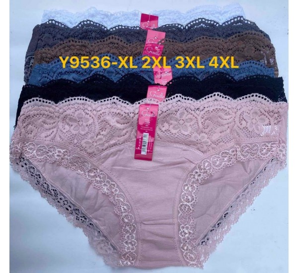 Трусы женские Y9536 коттон 12 шт (1-4XL) KiE_140310