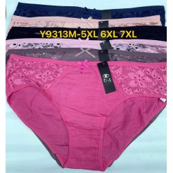 Трусы женские Y9313M коттон 12 шт (5-7XL) KiE_140311