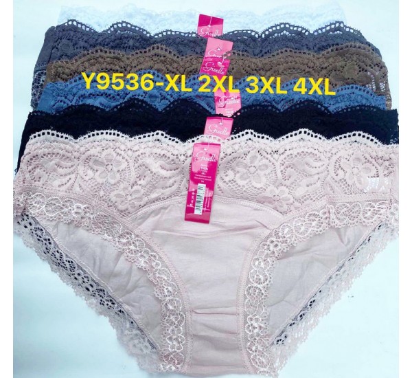 Трусы женские Y9536 коттон 12 шт (1-4XL) KiE_140324
