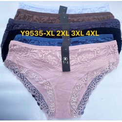 Трусы женские Y9535 коттон 12 шт (1-4XL) KiE_140309