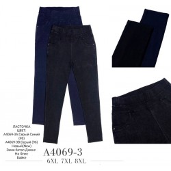 Джегінси жіночі 6 шт (6-8XL) джинс/байка KiE_A4069-3