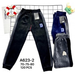 Спорт штаны для мальчиков 12 шт (70-80 см) велюр/мех PaH_A623-2