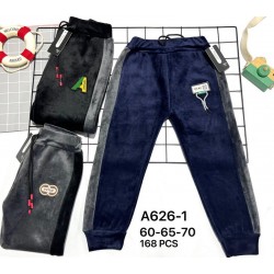 Спорт штани для хлопчиків 12 шт (60-70 см) велюр/хутро PaH_A626-1