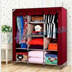 Складной тканевый шкаф Smart_040101 Storage Wardrobe Красный