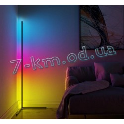 Кутова світлодіодна лампа Smart_040128 з мінливими квітами 142 cm керуванням Corner lamp RGB