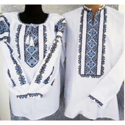 Рубашка-вышиванка мужская 1 шт (52,60 р) лён VhV_260539b