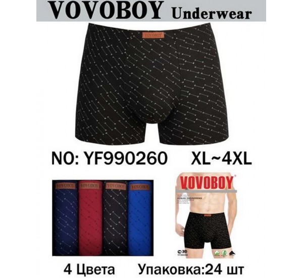 Труси чоловічі 24 шт (1-4XL) коттон KiE_YF990260