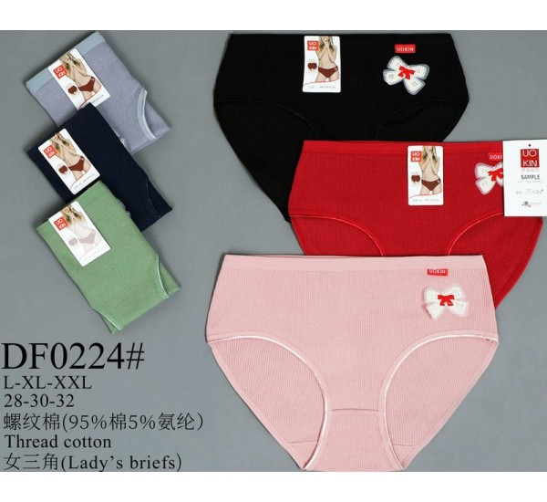 Труси жіночі 12 шт (L-2XL) рубчик KiE_DF0224