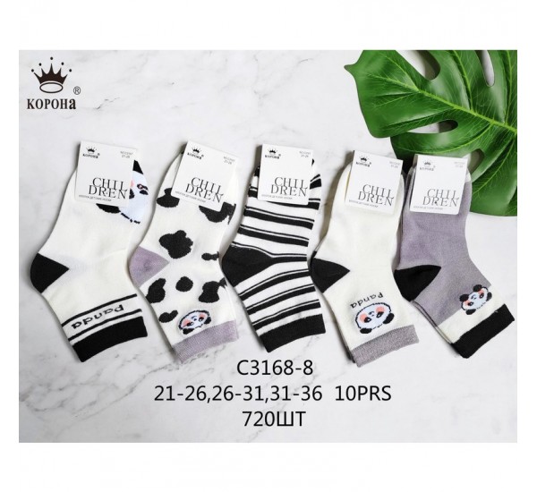 Шкарпетки дитячі 10 шт (21-36 р) коттон KiE_C3168-8