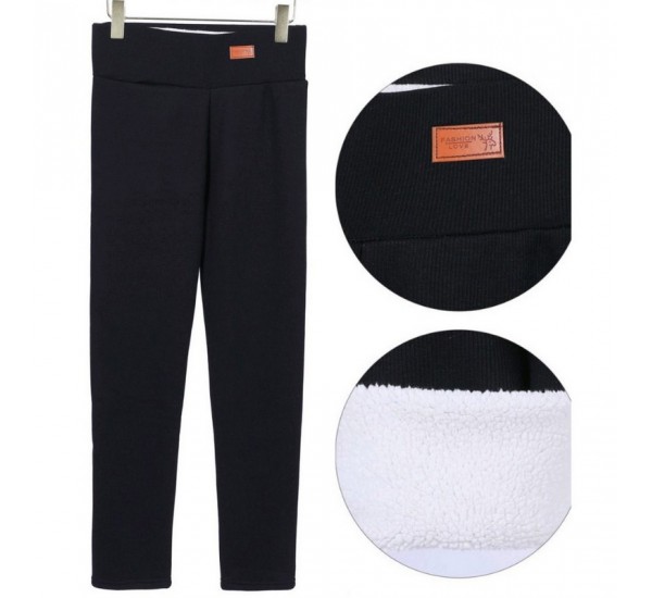 Лосины женские, рубчик/мех 6 шт (48-54 р) SeM_K1210