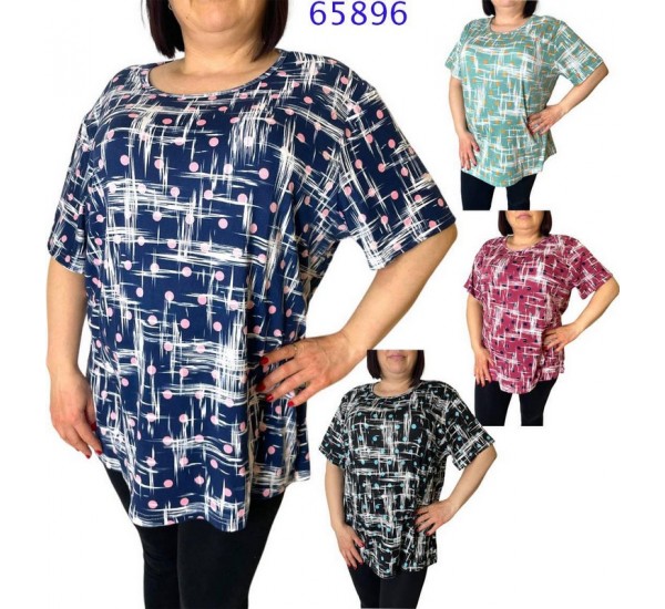 Футболка женская трикотаж 6 шт (4-8XL) SeR2152_65896