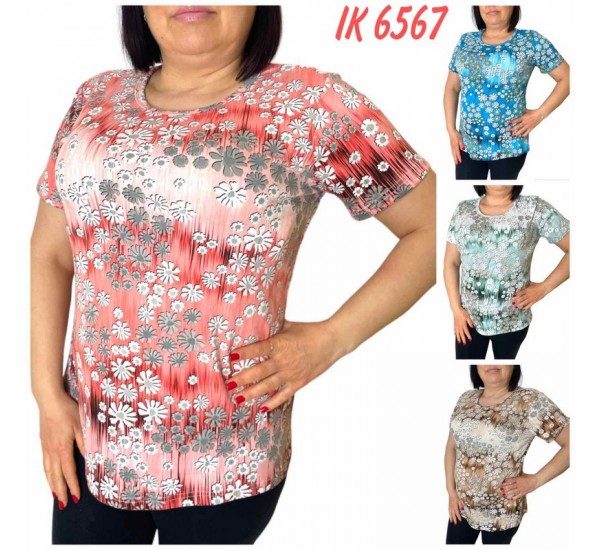 Футболка женская трикотаж 6 шт (L-4XL) SeR2152_6567