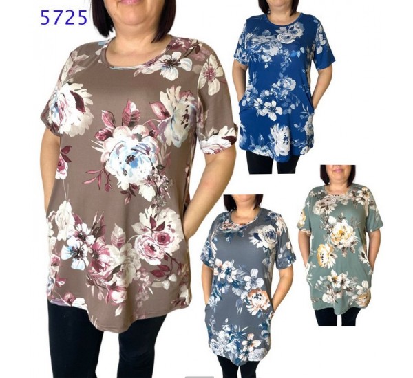 Туника женская трикотаж 6 шт (1-6XL) SeR2152_5725