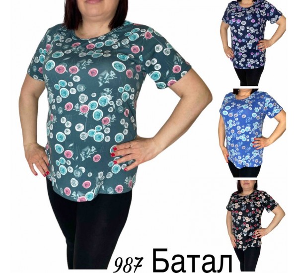 Футболка жіноча трикотаж 6 шт (4-8XL) SeR2152_987