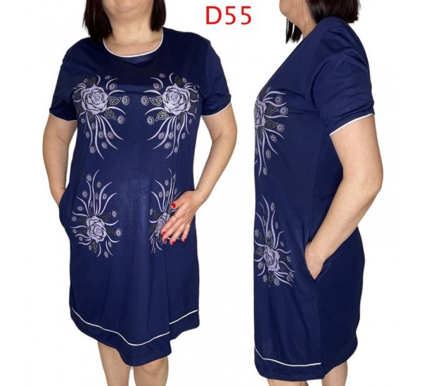 Платье женское, батал 5 шт (5-8XL) трикотаж SeR2152_D55