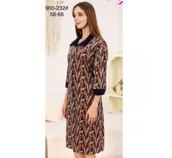 Халат женский, велюр 5 шт (58-66 р) ZeL1396_900-232