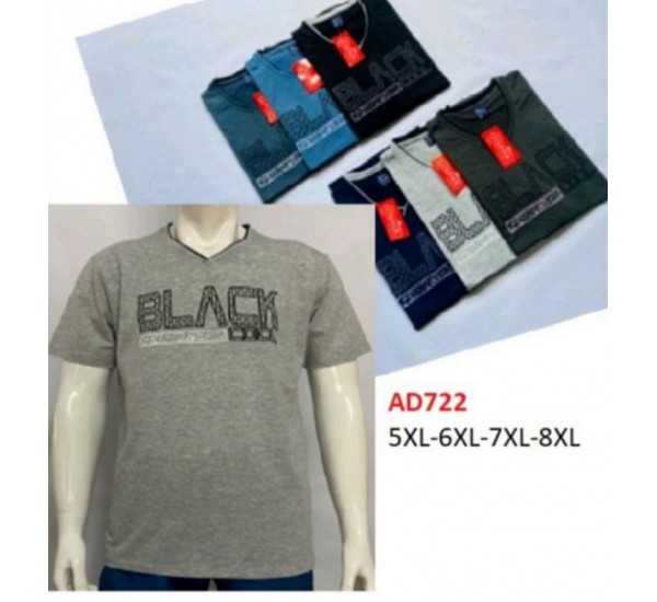 Футболка чоловіча, трикотаж, 5 шт (5-8XL) BL3060_AD722