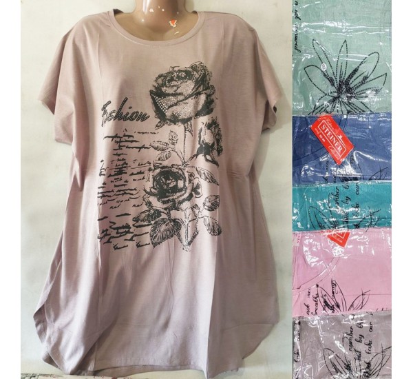 Футболка женская, трикотаж, 5 шт (6-10XL) BL3060_211272