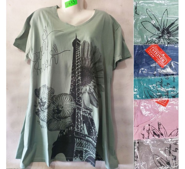 Футболка женская, трикотаж, 5 шт (5-8XL) BL3060_BD413