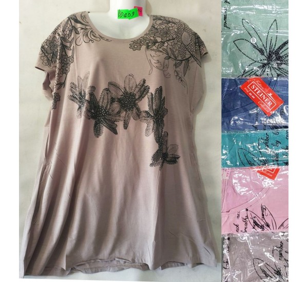 Футболка женская, трикотаж, 5 шт (5-8XL) BL3060_BD409