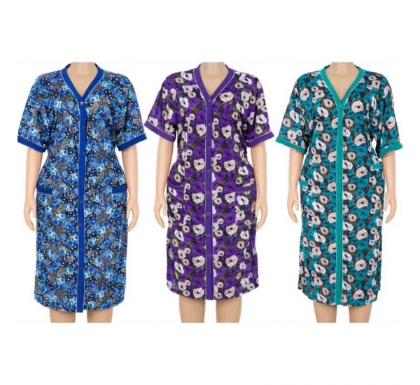 Халат жіночий, віскоза 5 шт (1-5XL) DLD_S13