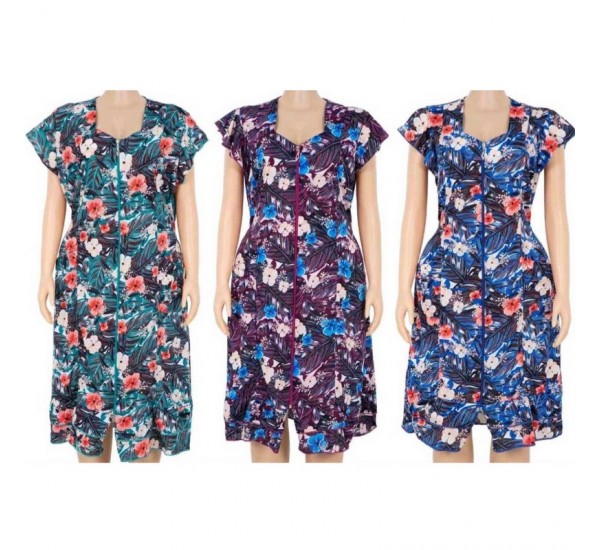 Халат жіночий, віскоза 5 шт (1-5XL) DLD_S48