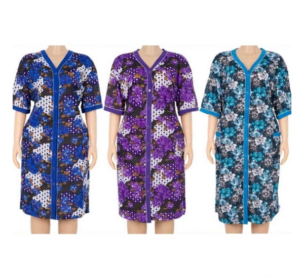 Халат жіночий, віскоза 5 шт (10-18XL) DLD_S40