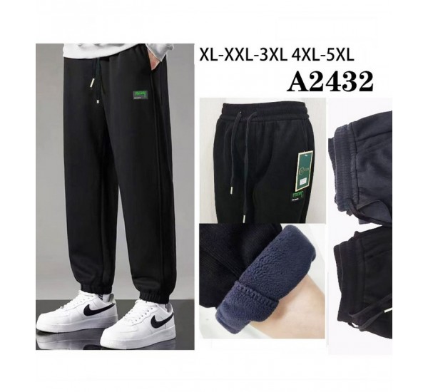 Спорт штани чоловічі 5 шт (1-5XL) мікровельвет/фліс DLD_2432