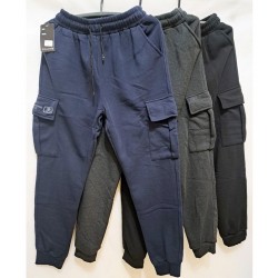Спорт штани чоловічі 5 шт (3-7XL) фліс DLD_6083B