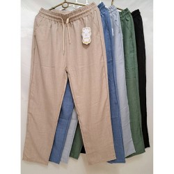 Штани жіночі 8 шт (3-8XL) льон DLD_921