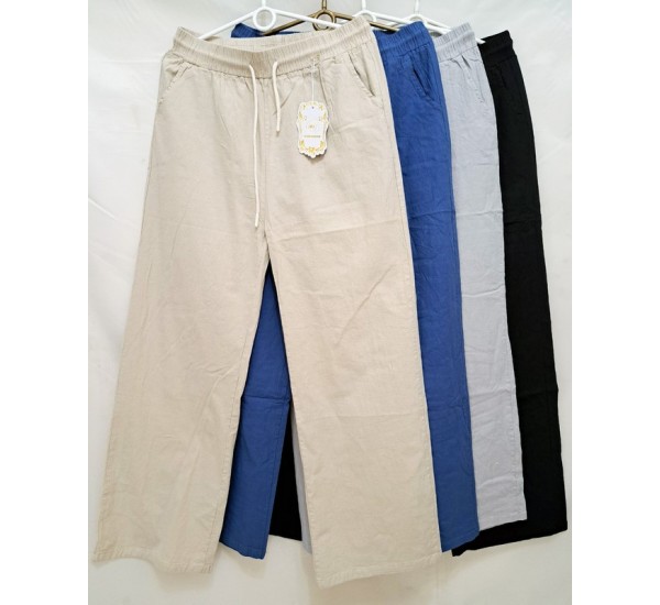 Брюки женские 6 шт (3-8XL) лён/коттон DLD_917