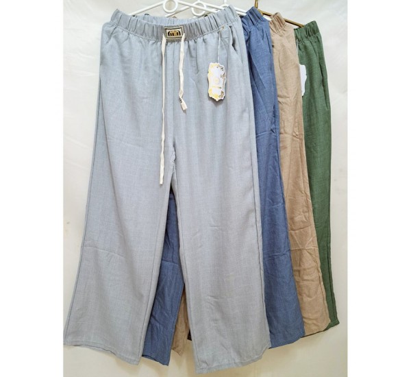 Штани жіночі 8 шт (3-8XL) льон DLD_922