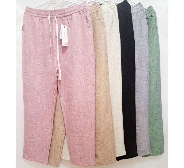 Штани жіночі, льон 6 шт (8-11XL) DLD_5221