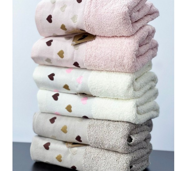 Рушник Обличче, махра, 6 шт, (50х90 см) HR1810_120620b