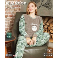 Піжама жіноча, махра/фліс 4 шт (3-6XL) HR1930_14219