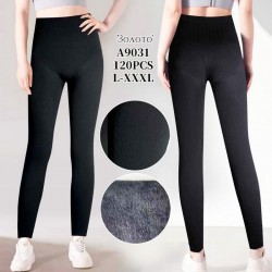 Лосини жіночі 12 шт (L-3XL) рубчик/хутро KiE_A9031