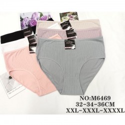 Труси жіночі 12 шт (2-4XL) рубчик KiE_M6469