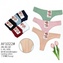 Стринги жіночі 12 шт (L-2XL) рубчик KiE_AF1022