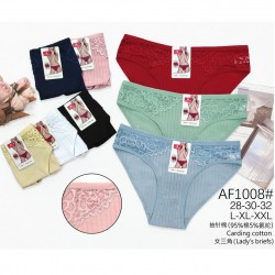 Труси жіночі 12 шт (L-2XL) рубчик KiE_AF1008