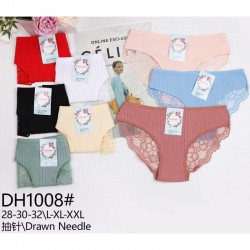 Труси жіночі 12 шт (L-2XL) рубчик KiE_DH1008