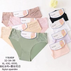 Труси жіночі 12 шт (1-3XL) поліестер KiE_Y1646