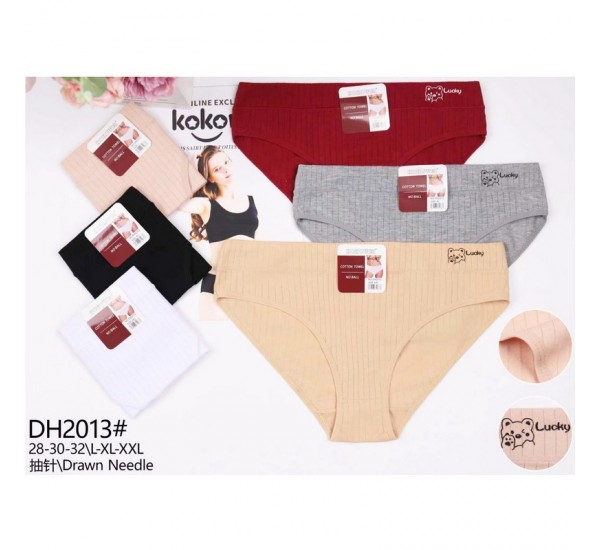 Труси жіночі 12 шт (L-2XL) рубчик KiE_DH2013