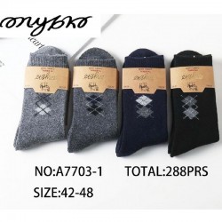 Шкарпетки чоловічі 12 шт (42-48 р) ангора/махра KiE_A7703-1