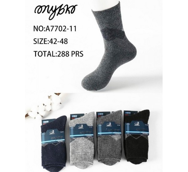 Шкарпетки чоловічі 12 шт (42-48 р) ангора/махра KiE_A7702-11