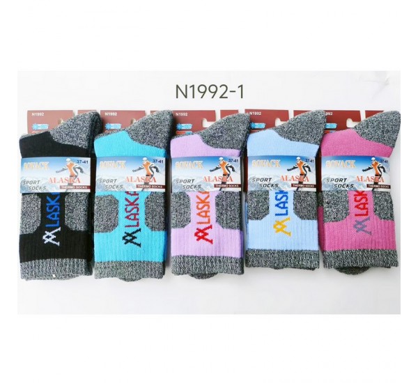 Носки женские 12 шт (37-41 р) махра KiE_N1992-1