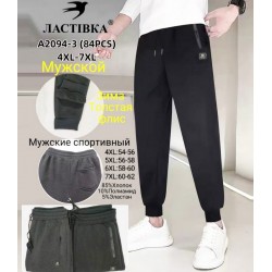 Спорт штани чоловічі 6 шт (4-7XL) фліс KiE_A2094-3