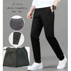 Спорт штани чоловічі 6 шт (4-7XL) фліс KiE_A924-11